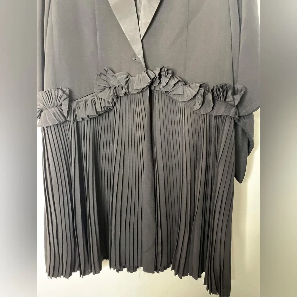 Black oversized silk Givenchy coat size 38/ medium